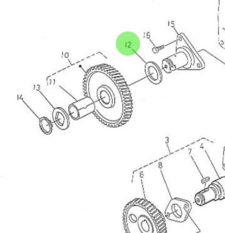 Nanni Diesel 970307323 - Camshaft Collar for 4.200HE and 4.220HE Engines