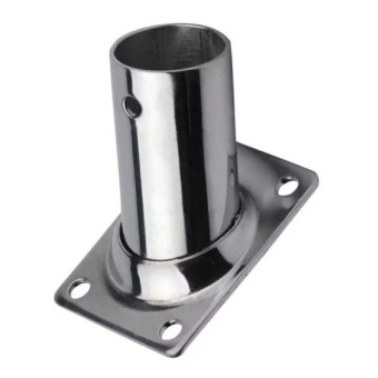 Lalizas AISI 316 Stainless Steel Rectangular Bases for Ø25 mm Tube, 60°/90°
