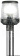 Osculati 11.110.00 - Stainless Steel Light Pole 60 cm With Black Plastic Light