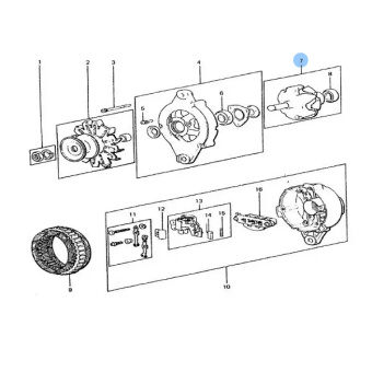 Vetus STM3243 - Rotor Assy for Vetus M4.14 Alternator