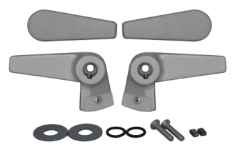 Goiot Cristal Aluminum Pair Of Inside/Outside Handles (Pair Of 2)
