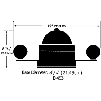 Ritchie Compass 'Globemaster B-453', 12/24/32V, Binnacle Mount, Dial Ø127mm/2 Of 5°, Black