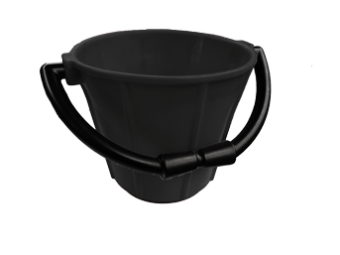 Allpa PVC Nautical Bucket Black 7,5L; With PVC Handle