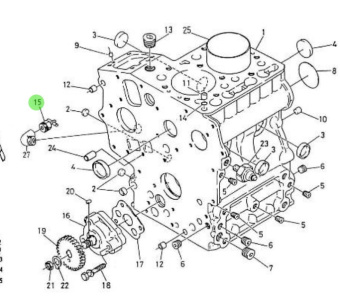 Nanni Diesel 970307178 - Engine Block Tap for 2.40HE to 2.50HE Engines
