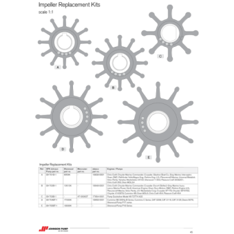 Johnson Pump 09-703P-1 - Impeller Replacement Kit (Replaces Mercruiser 47-59362T)