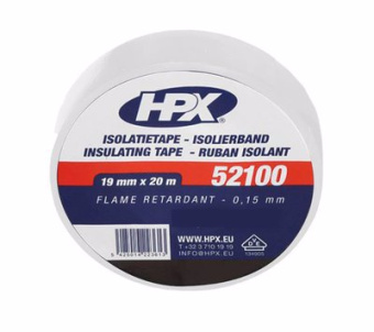 HPX IW1920 - PVC Insulation Tape VDE - White 19mm x 20m