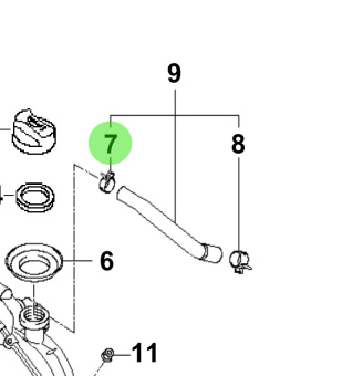 Bukh 14720-22006B - Clip for S270J Timing Chain Cover and Cooling System