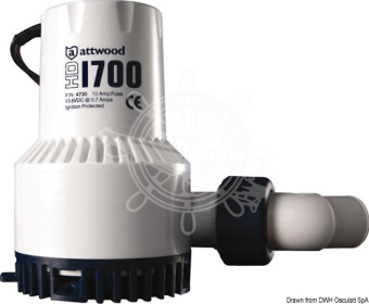 Osculati 16.504.12 - ATTWOOD 1700 Heavy Duty Bilge Pump 96 l/min 12V 5.7A