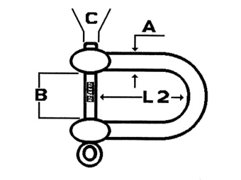 D-Shackles - Eye bolt Galvanized