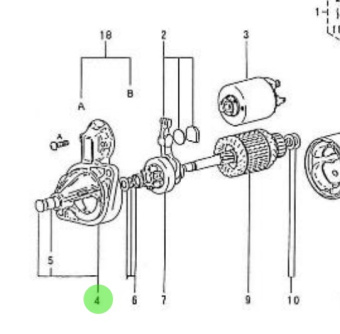 Nanni Diesel 970147307 - Starter Motor Drive End Frame for 2.40HE Engines