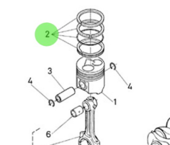 Nanni Diesel 970307329 - Piston Ring Set for HE and N4.50 Engines