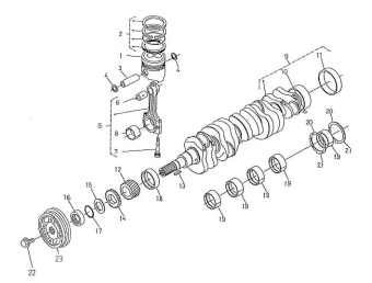 Nanni Diesel 970307934 - GEAR,OIL PUMP DRIVE for 5.250TDI/5.280HE