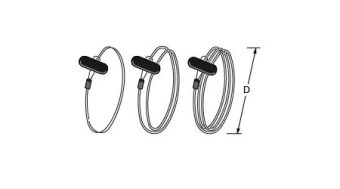 Antal SL4D - Dyna Snap Loop, Type Double, Ø=4mm, L=500mm, Swl 1200kg