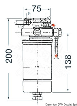 Osculati 17.638.00 - Filter For Diesel Fuel 80 l/h