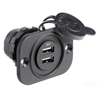 USB Dual Connector Flush-Mounted