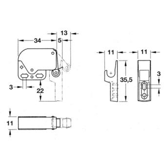 Borsani Angelo Click Lock "Mini Latch"