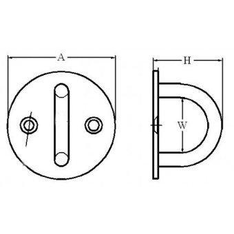 S.S. Round Pad Eye 5 mm