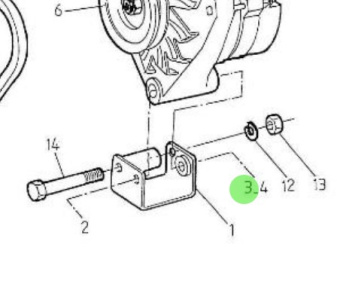 Nanni Diesel 970039794 - Alternator Assembly Washer for HE and TDI Engines