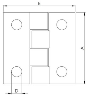 Hollex Hinge 38x37mm
