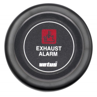 Vetus XHI24B - Exhaust Temperature Alarm Gauge Black 24V