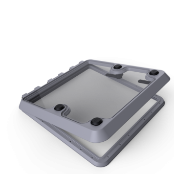 TOPwindows Thermal Breaker Deck Hatch - 620 x 620 mm, R50, Signal Grey - RAL7004