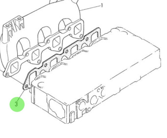 Nanni Diesel 970313087 - Intake Manifold Gasket for N4 Series Engines