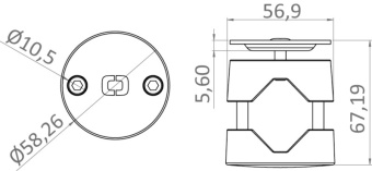 Osculati 33.208.12 - EASY FENDER Clamp for 22/30 mm Tubes