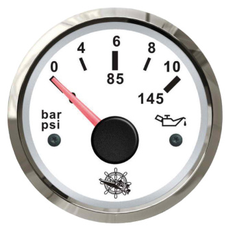 Osculati 27.322.11 - Oil Pressure Indicator 0/10 Bar White/Glossy