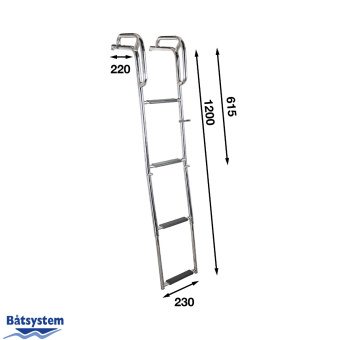 Båtsystem BU76P-12 - Telescopic Hook Ladder, 4 Steps, 1200 mm BU76P-12
