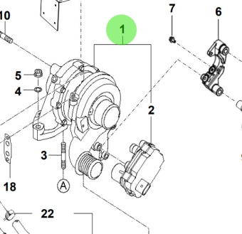 Bukh 28231-2F650 - Turbocharger for R210J Engines