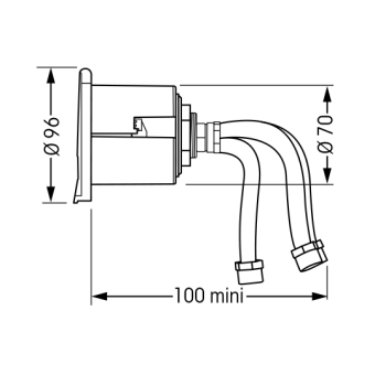 Plastimo Plastimo EZ Water - Square Cover White With Mixer Tap