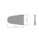 Roca 440351 - Stainless Steel Hinge Cover Cap, 66.25 x 41.5mm
