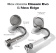 Osculati Classic Evo Stainless Steel Door Boat Shower with Tiger Stainless Steel Shower Head Ø95 mm with White Nylon Hose 4 meter - 15.163.91