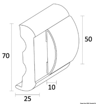 Osculati 44.061.50 - SPHAERA 50 Fender Profile Standard Base 24m