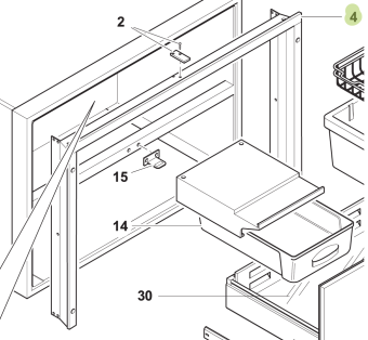 Isotherm SGB00120AA – 3-Sided Glossy Inox Flange for DR190 Drawer Refrigerator