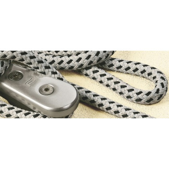 Plastimo 161116 - 16-plait Marina lines light grey 14 mm L 14 m