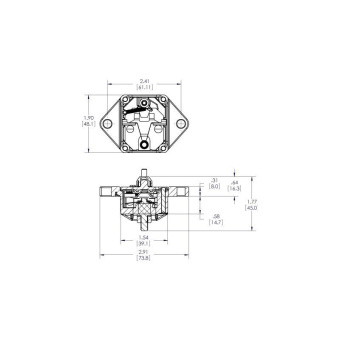 Blue Sea 7086B - Circuit Breakers Flush Mount 80Amp Bulk