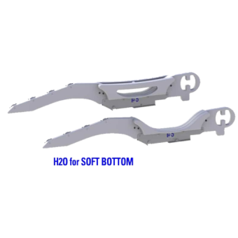 Hurley H2O Davit System 6" Mount Soft Bottom White With Foot Plate To Permanently Mount To Swim Platform