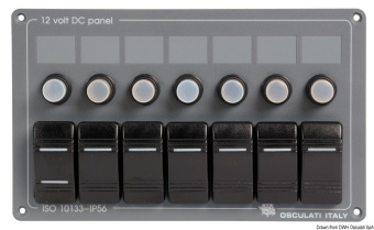 Osculati 14.855.07 - Horizontal Electric Panel with 7 Switches