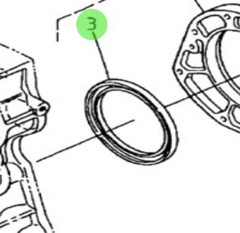 Nanni Diesel 970310827 - Gasket for Crankshaft and Main Bearing Assemblies