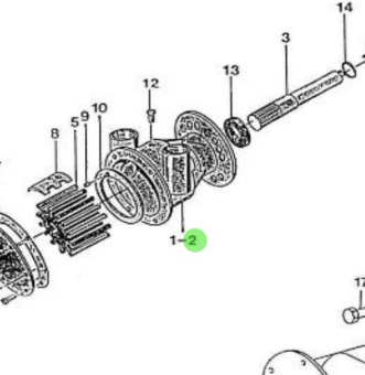 Nanni Diesel 970302153 - Sea Water Pump Housing for N3 and N4 Engines