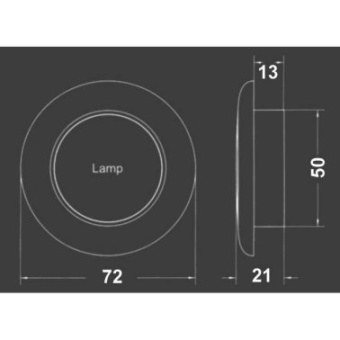Hella Marine 2XT 980 507-221 - Slim Line LED Round Courtesy Light Red 12V Polished Stainless Steel