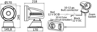 Osculati 13.227.02 - Electric One LED Spotlight 12V