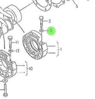 Nanni Diesel 970141534 - Bearing Case Washer for Crankshaft Bearings