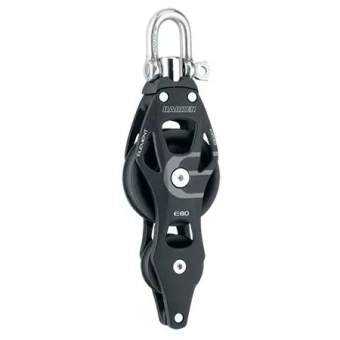 Harken 6293 - 80mm Aluminum Element Fiddle Block Swivel, Becket