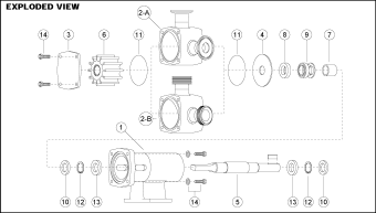 Jabsco 18753-0365 - Body, Clamp Ports