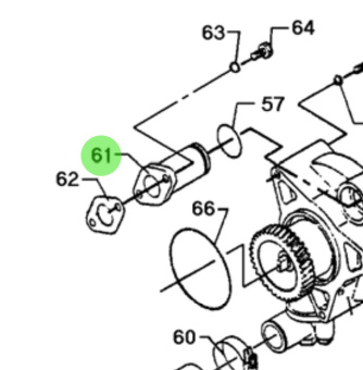 Bukh 000E4935 - Cooling Water Connecting Pipe for DV36 and DV48 Engines