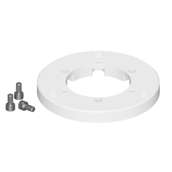 Lopolight 400-401-WH - Circular Baseplate, Aluminium, White Ceramic, With 3 Screws M6x14