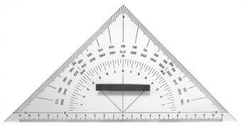 Allpa Plexiglass Navigation Triangle With Handle, L=250mm