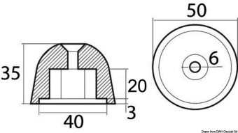 Osculati 43.070.33 - Zinc Spare Anode Orig. Ref. 02481